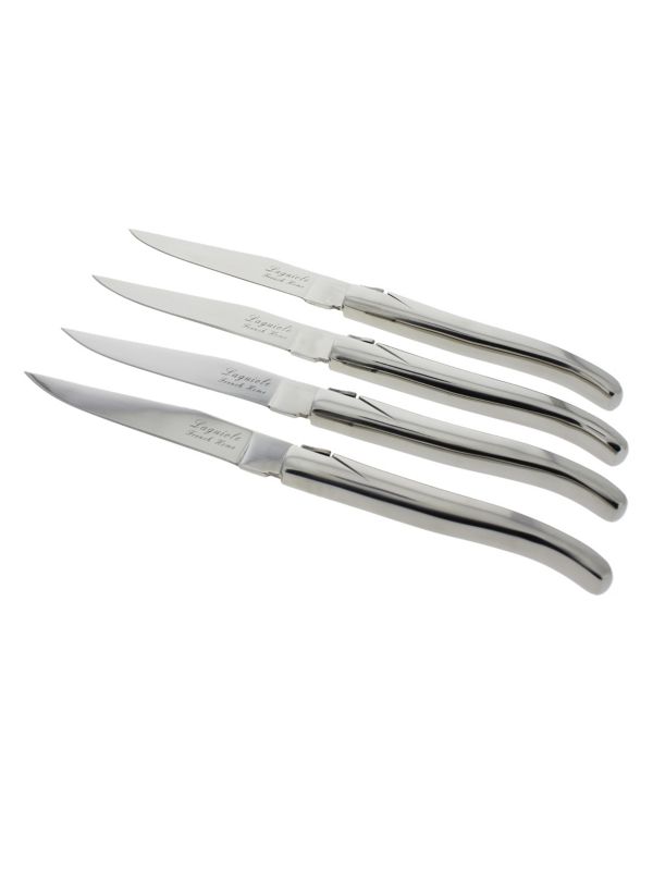 French Home Laguiole Connoisseur Set of Four Stainless Steel Steak Knives